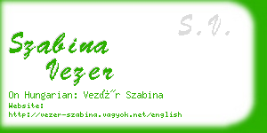 szabina vezer business card